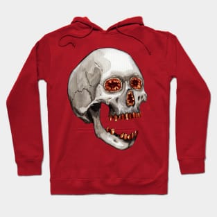 Garnet Geode Crystal Skull Hoodie